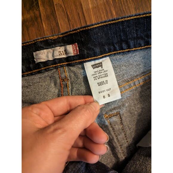 Levi's Women's 515 Classic Dark Wash Bootcut Jeans Size 6 Slim Y2K - Picture 5 of 6